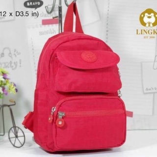 🎒💼👛กระเป๋าเป้ผ้าร่ม รุ่น LK-101  ขนาด 8"