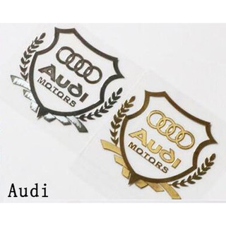 สติกเกอร์โลหะตกแต่งหน้าต่างรถ โลโก้ Audi