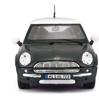 โมเดลรถแข่ง Maisto No. 31219  Mini Cooper  หลังคาขาว โมเดลรถคลาสสิค   อัตราส่วน  1:24 จำลองเหมือนจริง ผลิตจากโลหะผสม