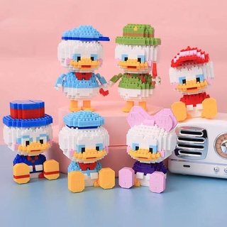 ของเล่นบล็อกตัวต่อเลโก้ Donald Duck Family ขนาดเล็ก เพื่อการเรียนรู้ สําหรับเด็ก