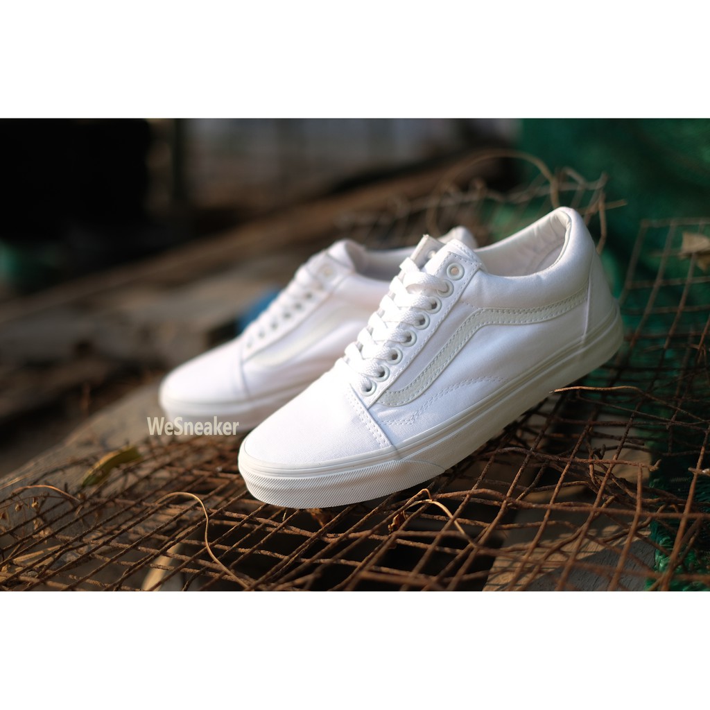 VANS Old Skool (Canvas) - True White รองเท้า VANS การันตีของแท้ 100% by WeSneaker VANS Thailand Authorized Dealer