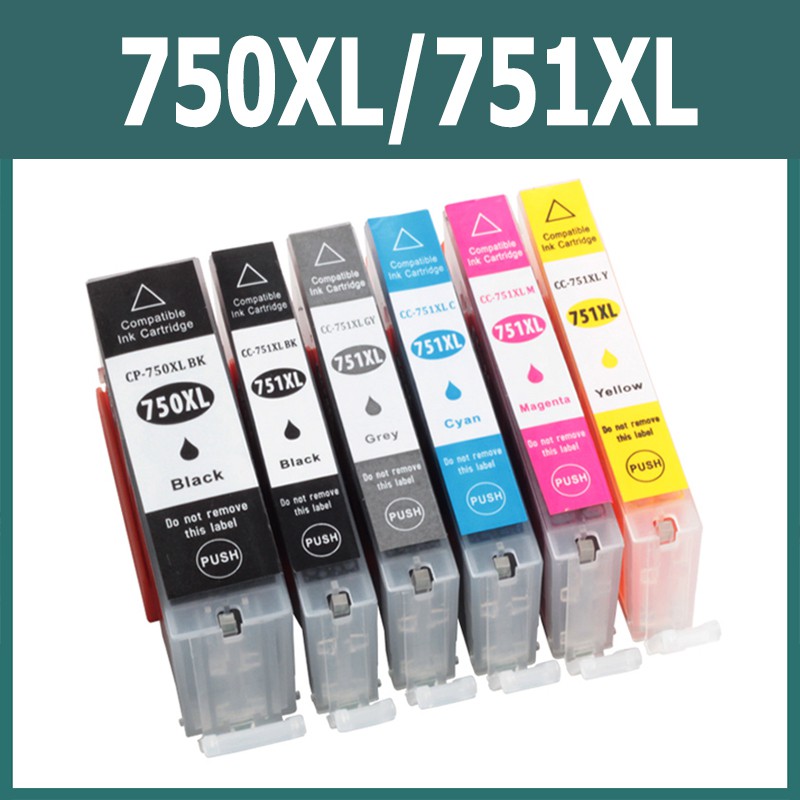Canon PGI 750 CLI 751 หมึก PGI 750XL CLI 751XL สีดำ PGI750XL CLI751XL ตลับหมึกสำหรับ MG7570 MX927  M