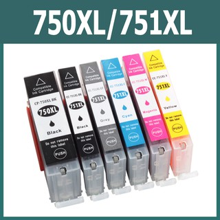 Canon PGI 750 CLI 751 หมึก PGI 750XL CLI 751XL สีดำ PGI750XL CLI751XL ตลับหมึกสำหรับ MG7570 MX927  MX727 MG5470  MG5570