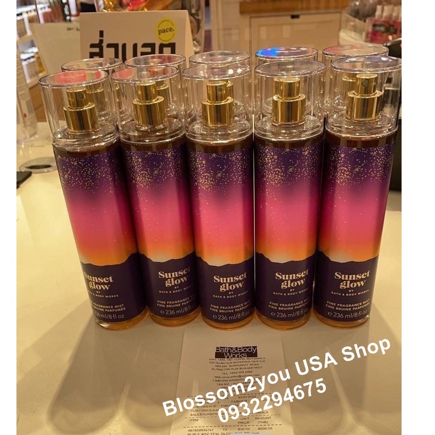 **หายาก**Bath & Body Works กลิ่น Sunset glow กลิ่นหอมแนวผู้หญิงมีเสน่ห์ Sexy เย้ายวน ใหม่แท้ 100% อเ
