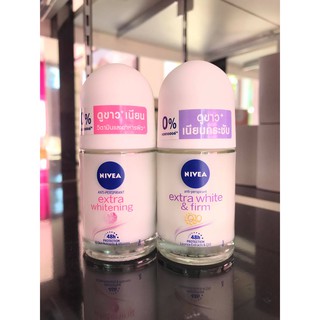 NIVEA (Extra Whitening / Extra white&amp;firm) โรลออนระงับกลิ่นกาย 25ml.