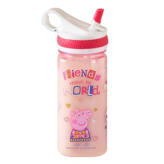 🔥แนะนำ!! กระบอกน้ำเด็ก PEPPA PIG SPORT 500 มล. สีชมพู ภาชนะใส่น้ำและน้ำแข็ง WATER BOTTLE PEPPA PIG SPORT 500ML PINK