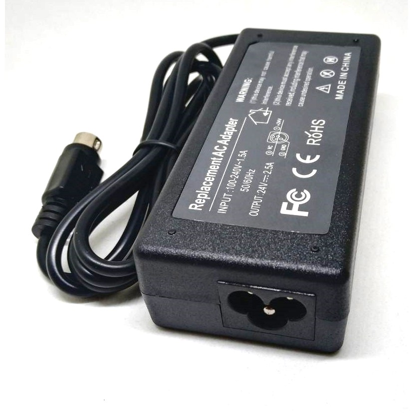 อะแดปเตอร์ เครื่องปริ้นสลิป DC Adapter 24V 3A  3pin ใช้แทน 24V 2.5A ได้ เครื่องพิมพ์ใบเสร็จ ( POS Slip Printer ) ทุกรุ่น