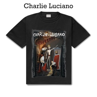 Charlie Luciano เสื้อยืดแขนสั้น พิมพ์ลายจักรพรรดิ สําหรับผู้ชาย และผู้หญิงยืด.สบาย.รัก