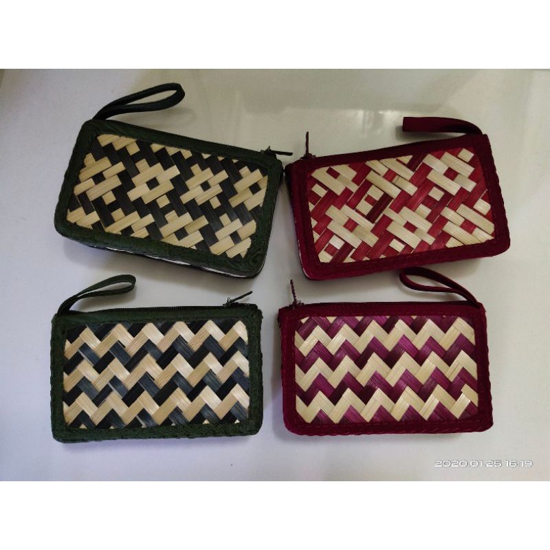กระเป๋าสานกระจูด แฮนด์เมค กระเป๋าใส่เหรียญ ของแจกปีใหม่ ของชำร่วย hand made