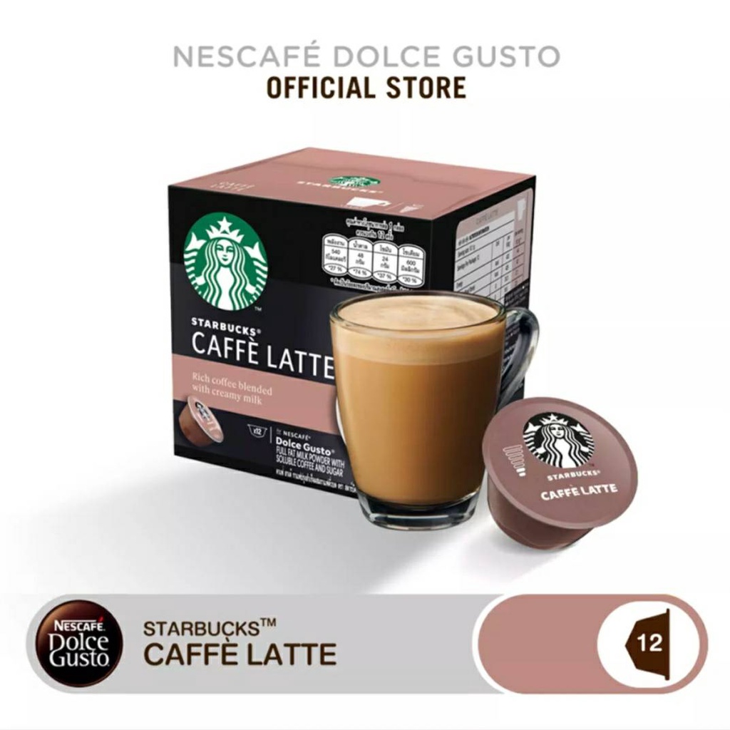 "Starbucks® กาแฟแคปซูล (1 กล่อง 12 แคปซูล) แพ็ค 3 กาแฟแคปซูล starbuck กาแฟแคปซูลไทย กาแฟอเมริกาโน่ กาแฟลาเต้ กาแฟอเมริกา