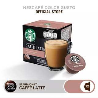 Starbucks® Caffè Latte จาก NESCAFE Dolce Gusto สตาร์บัคส์ ดอลเช่ กุสโต้ คาเฟ่ ลาเต้(1กล่องมี 12 แคปซูล)