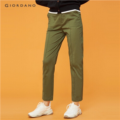 GIORDANO WOMEN Stretchy straight pants 13419806