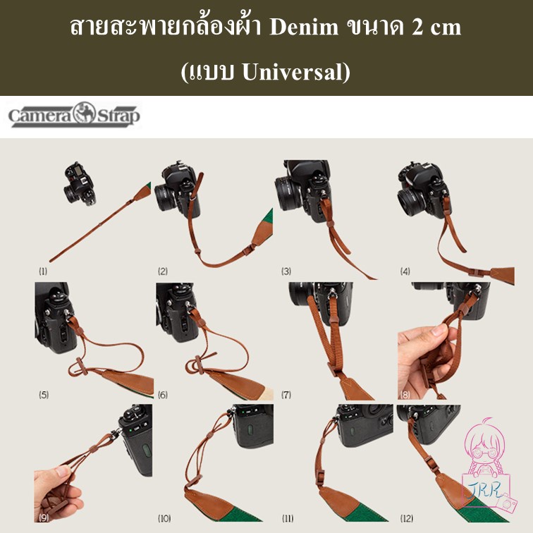 SHETU Denim Camera Strap สายสะพายกล้องผ้า DENIM by JRR ( SHETU denim camera strap universal type )