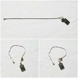 Nun silver bracelet สร้ยข้อมือเงินแท้ จี้ดวงจันทร์เสี้ยว ن