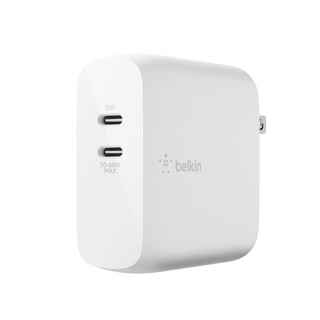 Belkin Wall USB Charger 2 USB-C (68W) Boost Charge White (WCH003dqWH)(By Shopee  SuperIphone1234)