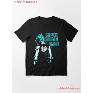 ดราก้อนบอล Dragon Ball Goku Super Saiyan Blue-16 Essential T-Shirt เสื้อยืดลายอนิเมะ พิมลาย ผู้หญิง เสื้อยืดผู้ชาย