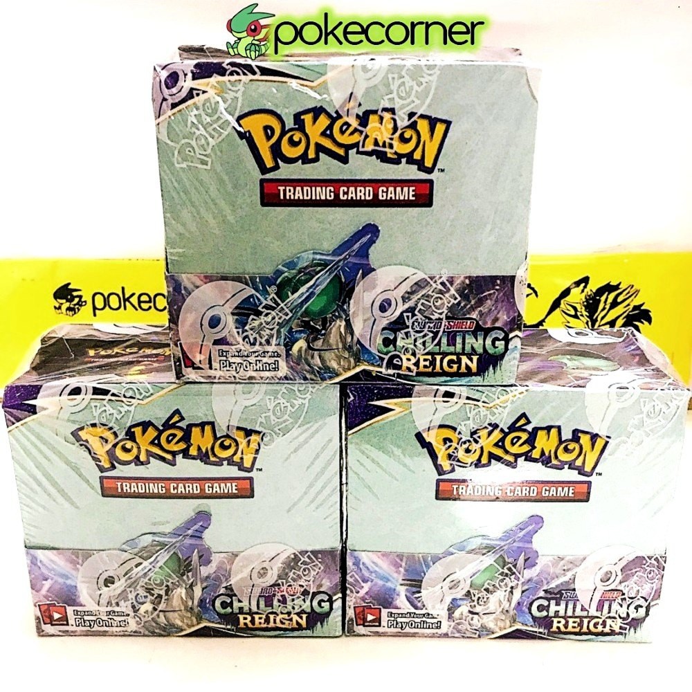 01 Booster box Pokemon TCG Chilling Reign SS6 ( 100 % ยี ่ ห ้ อใหม ่ ของแท ้ ) - 36 แพ ็ ค Pokemon Cards กล ่ อง