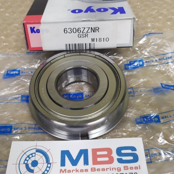 BEARING 6306ZZNR KOYO BRAND ORIGINAL JAPAN 6306 ZZ NR 6306 ZZNR