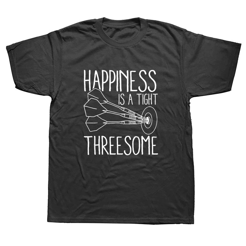 Happiness Is A Darts Player Harajuku Men T-shirt unisex tee cotton bPrl #0