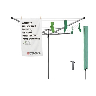 Brabantia ราวตากผ้าพับเก็บได้ หุบได้ แบบ 4แขน รุ่น Brabantia Rotary Essential, 40 metres 4 arms