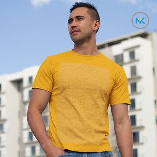 GILDAN Premium Cotton เสื้อยืดสีเหลืองทอง คอตต้อน 100% (yellow/gold T-shirt)