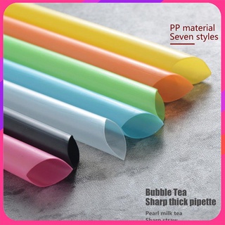 [7.29]100 Pcs Thick Thick Disposable Straw Large Bottle Mouths No Sharp Corners