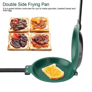 ☎☞№Double sided Pancake Pan Frying Pot Non-stick Cookware for Kitchen Fried Eggs Steak Cooking Ham Pans Kitchen Stove Ut