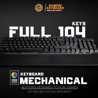 คีย์บอร์ดเกมมิ่ง   Neolution Gaming keyboard Mechanical รุ่น Avatar Blue Switch.