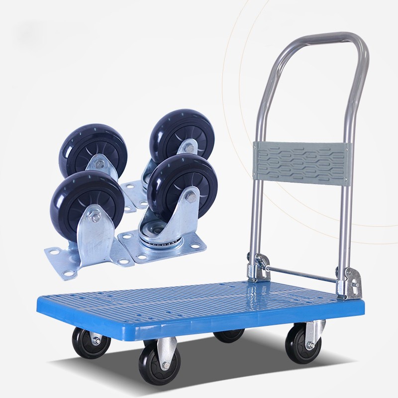 รถเข็นพับได้4ล้อ(รับน้ำหนักได้150kg)รถเข็นจ่ายตลาด รถเข็นของ รถเข็นสินค้า รถเข็นผัก รถเข็นเหล็ก รถเข็นอเนกประสงค์กันสนิม