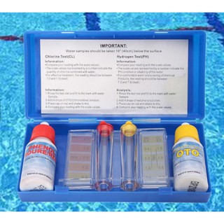 พร้อมส่ง! ชุด PH Chlorine Water Quality Test Kit Hydrotool Testing Kit สำหรับสระว่ายน้ำ