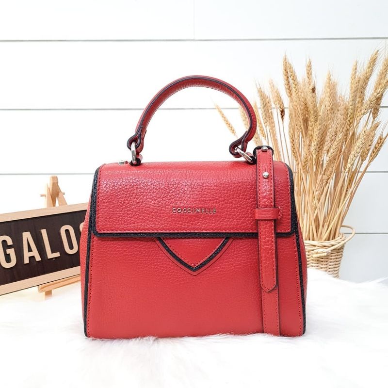 [AUTHENTIC] Coccinelle Borsa Dollaro Brucato/Nero Red Northway