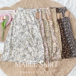 MABEL SKIRT กระโปรงยาวผ่าข้าง งานซิปซ่อน มีซับใน เนื้อผ้าไหมอิตาลี เอวสม็อคยืดได้ (082)🌷☁️