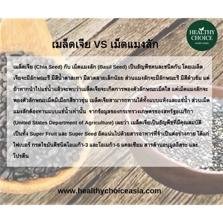 HEALTHY CHOICE | เมล็ดเจีย ออร์แกนิค (Chia Seed) ขนาด 1000g