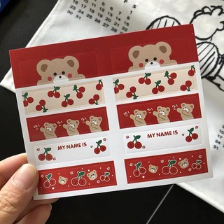 สติ๊กเกอร์ Red Cherry Bear! น่ารักมาจ้าเป็น name tagด้วย