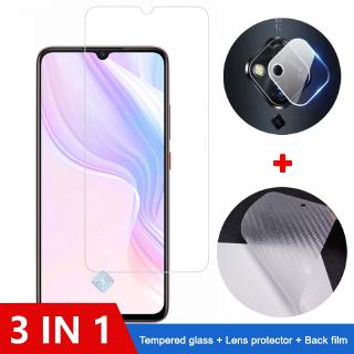 3 in 1 Vivo V17 V19 V15 Pro กระจกนิรภัย Y19 Y91 Y95 Y97 9H ป้องกันหน้าจอ Vivo Y17 Y15 2020 ฟิล์มกระจกนิรภัย