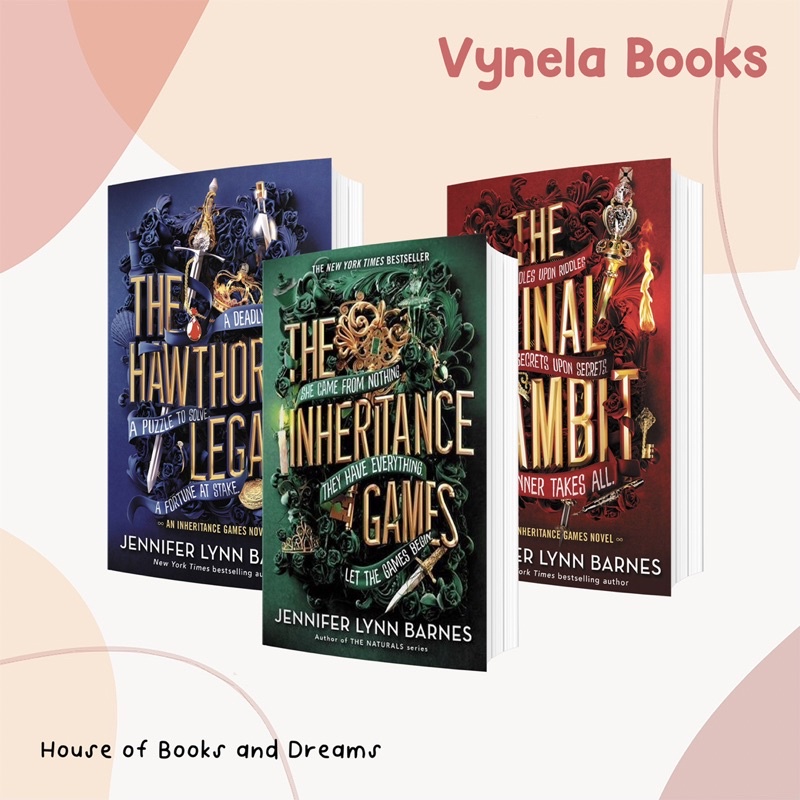 VYNELA (หนังสือภาษาอังกฤษ) THE INHERITANCE GAMES / THE HAWTHORNE LEGACY / THE FINAL GAMBIT — JENNIFER LYNN BARNES