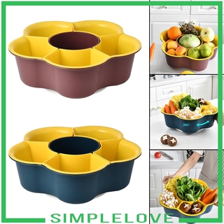 【Simplelove】Non-Skid Rotating Drain Basket Vegetable Storage Holder Plate Container