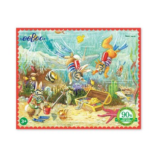 eeBoo Finding Treasure 36 Piece Mini Puzzle - จิ๊กซอว์ในกล่องขนาดเล็กรูปตามหาสมบัติ แบบ 36 ชิ้น