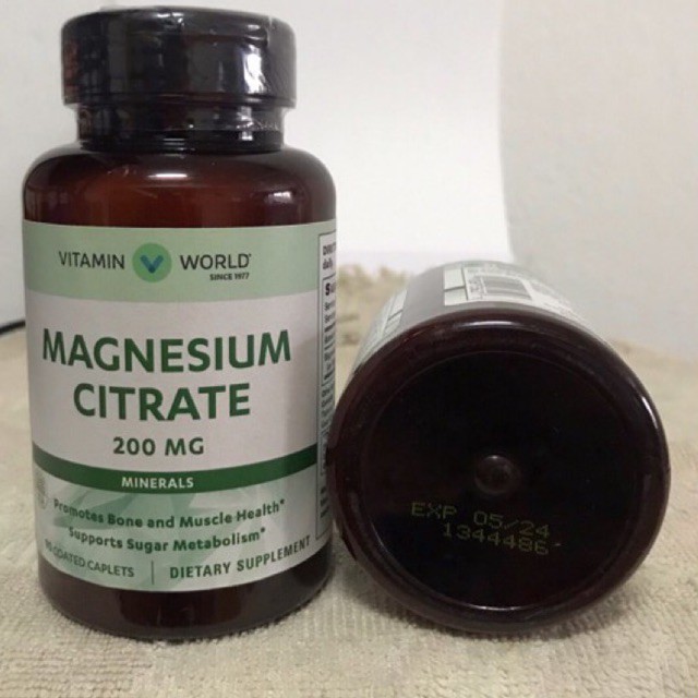 vitamin world magnesium citrate 200 mg 90 เม็ด
