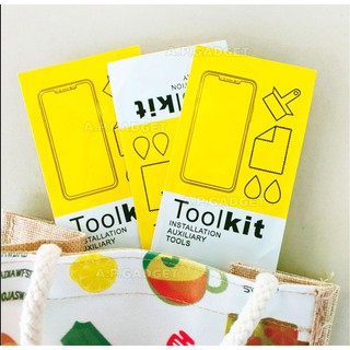 ToolKit อุปกรณ์ติดฟิล์มกันรอย ฟิล์มกระจก มีผ้าไมโครไฟเบอร์ แผ่นทำความสะอาด สติ๊กเกอร์เก็บฝุ่น ที่รีดฟิล์ม