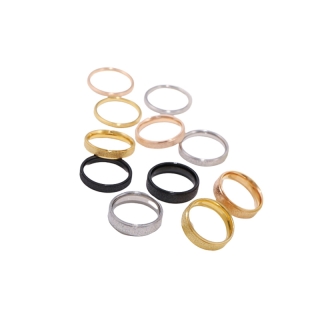 โปรโมชั่น : 6mm Stainless Steel Shiny Rings Gold Silver Color Simplr Ring Korean Style Unisex Jewelry for Gift Party 5040