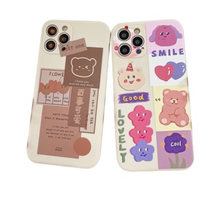 เคส Samsung A32 A52 A72 A12 A20S A02S A50 A10S J7 Prime A51 A03 J2 Prime A10 A125 A30 A50S A30S A52S A20 M40S M10 M10S A205 M02S A025 F02S A305 M12 F12 OPPO A15 A7 A5 2020 A16 A74 VIVO Korean Cute Cartoon Bear Vintage Soft Case Tpu เคสโทรศัพท์มือถือ