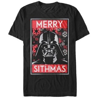 เสื้อยืดสีขาวเสื้อยืดลําลอง แขนสั้น พิมพ์ลาย Star Wars Christmas Sithmas Darth Vader เข้ากับทุกการแต่งกาย สําหรับผู้ชาย