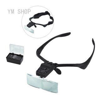 Fashion 5 Adjustable Lens LED Illuminated Headband Glasses Bracket Magnifie แว่นตาแว่นขยาย