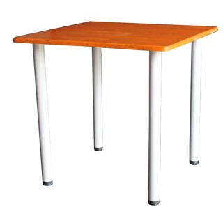 Inter Steel โต๊ะทานข้าว รุ่น 75x75-TI(ขาสีเทา/ท้อปไม้ยางพาราเชอร์รี่)