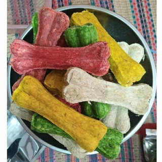 🐶กระดูกอัดมันชี่ขนาด4"นิ้วคละสี🐶 บรรจุ500กรัม