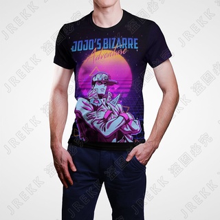 เสื้อยืดแขนสั้นลําลอง พิมพ์ลายการ์ตูนอนิเมะ Jojo Bizarre Adventure 3 มิติ แนวสตรีท เหมาะกับฤดูร้อน สําหรับผู้ชาย และผู้หญิง 2023