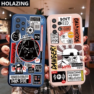 เคสโทรศัพท์มือถือ ขอบสี่เหลี่ยม ลาย Star Wars แฟชั่น สําหรับ Samsung Galaxy S22 Ultra S21 FE A33 A53 A73 A03S M32 M22