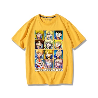 เสื้อยืดโอเวอร์ไซส์Naruto Naruto Dragon Ball Monkey King One Punch Superman Cos Moon Hare Sailor Moon Spoof เสื้อยืดแขนส
