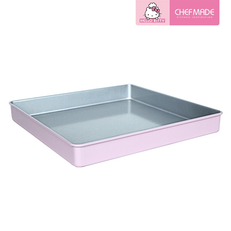 Chefmade Hello Kitty Kitchen ของแท้ 11 นิ้ว Non-stick Square เค้กพิซซ่าบิสกิตถาดอบขนมปังมัฟฟิน Souffle จาน Pan เครื่องมือห้องครัว KT7024